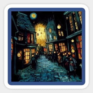 Starry Night in Diagon Alley Sticker